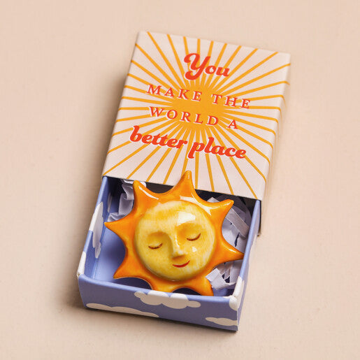 Tiny Matchbox Ceramic SunshineToken