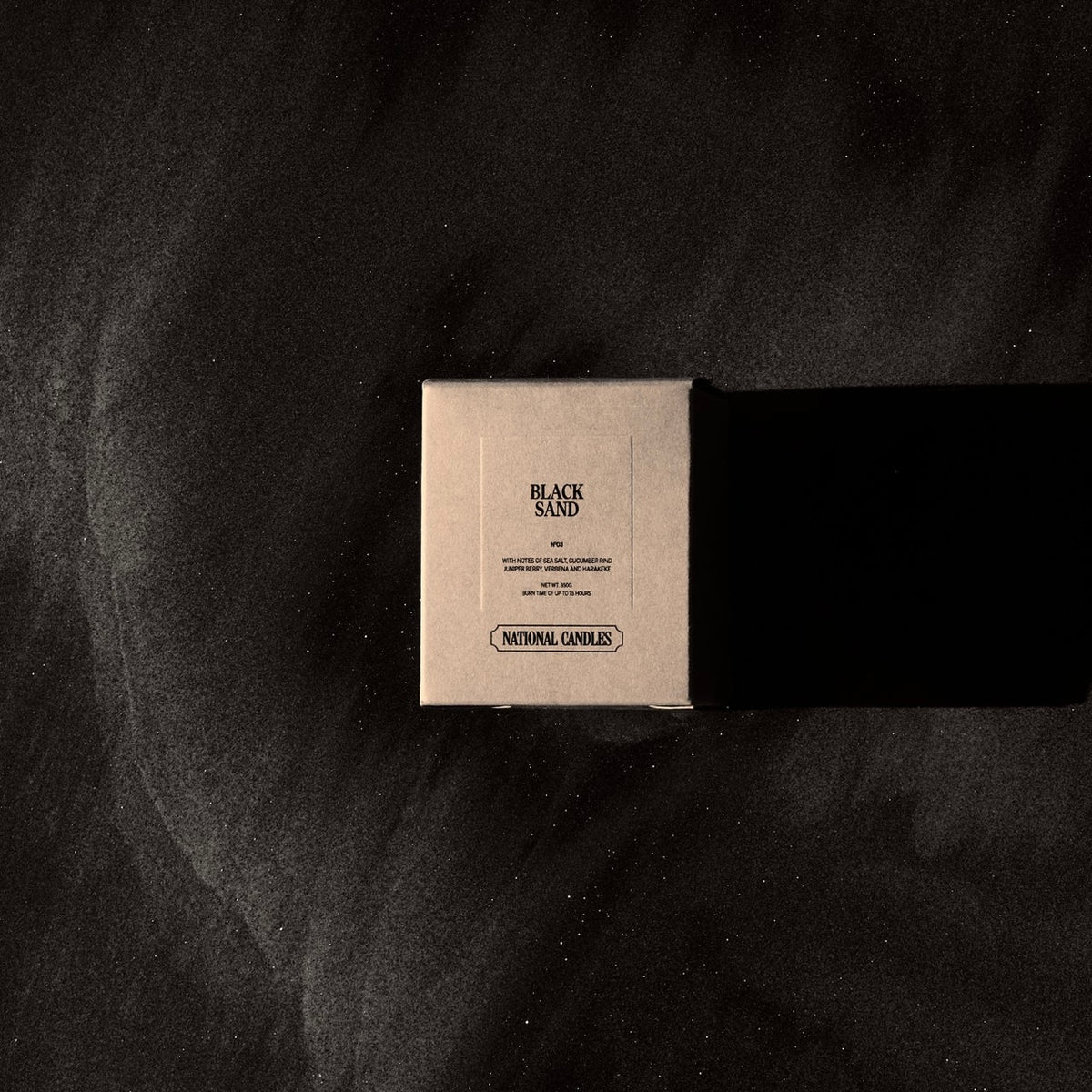 National Candles - Black Sand Soy Candle