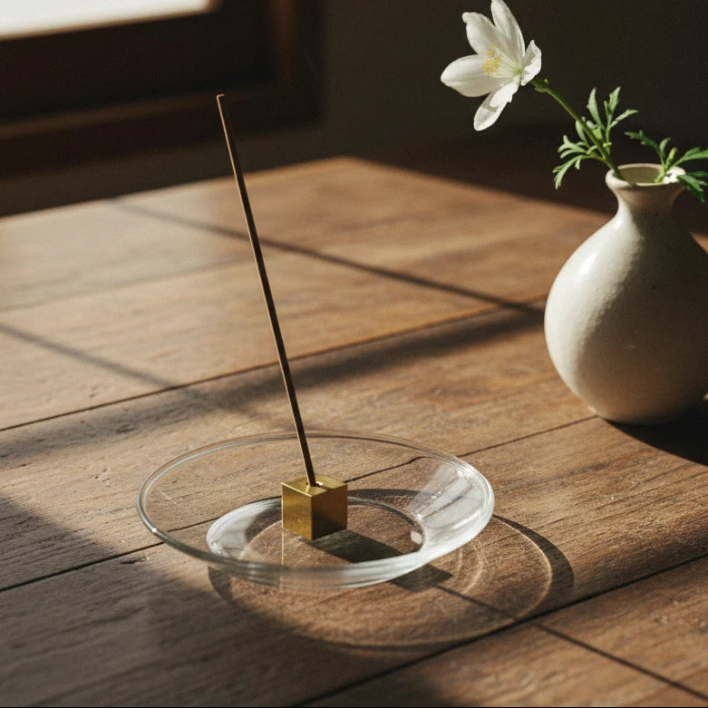 Kousaido - Brass & Glass Incense Holder