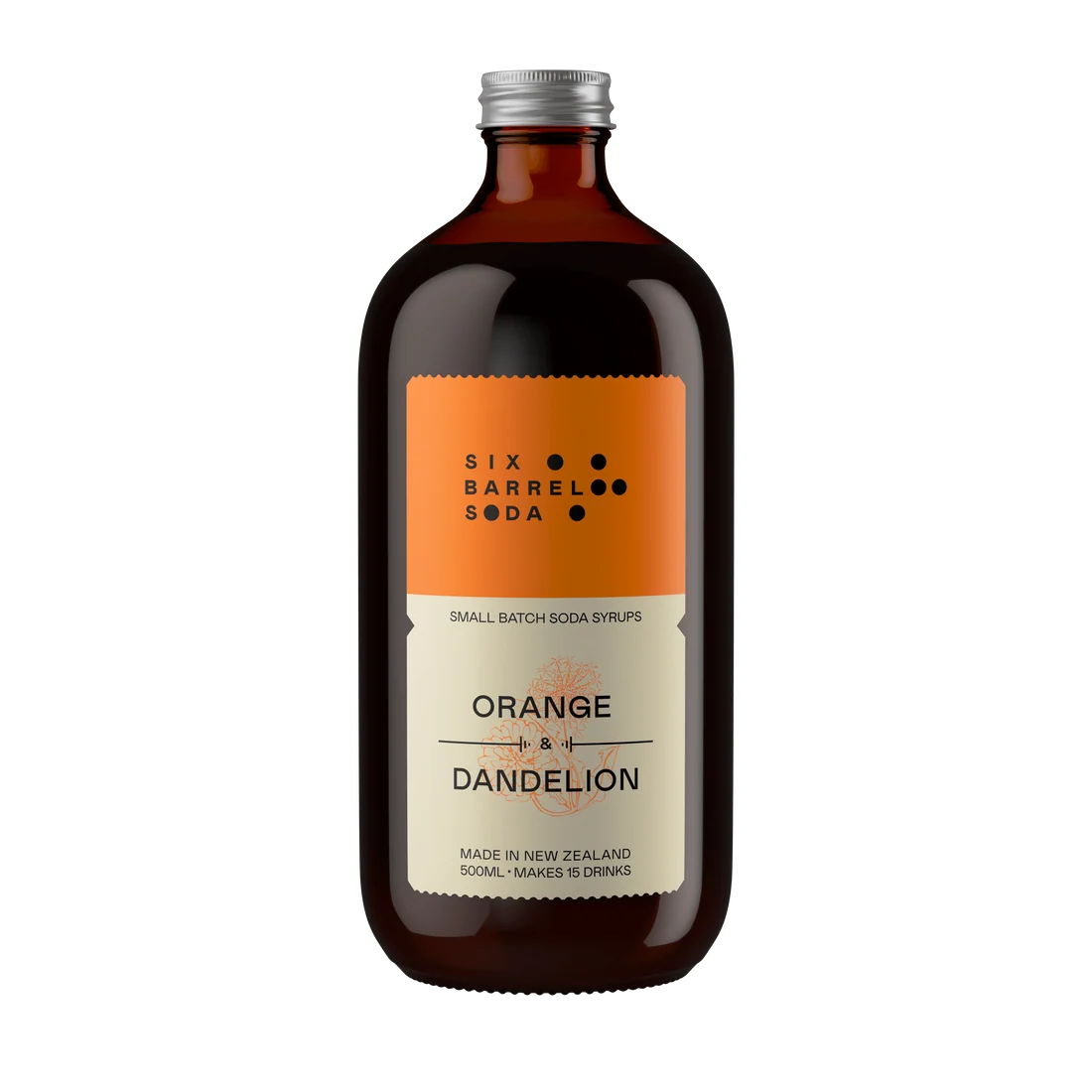 Six Barrel Soda - Orange & Dandedion Syrup