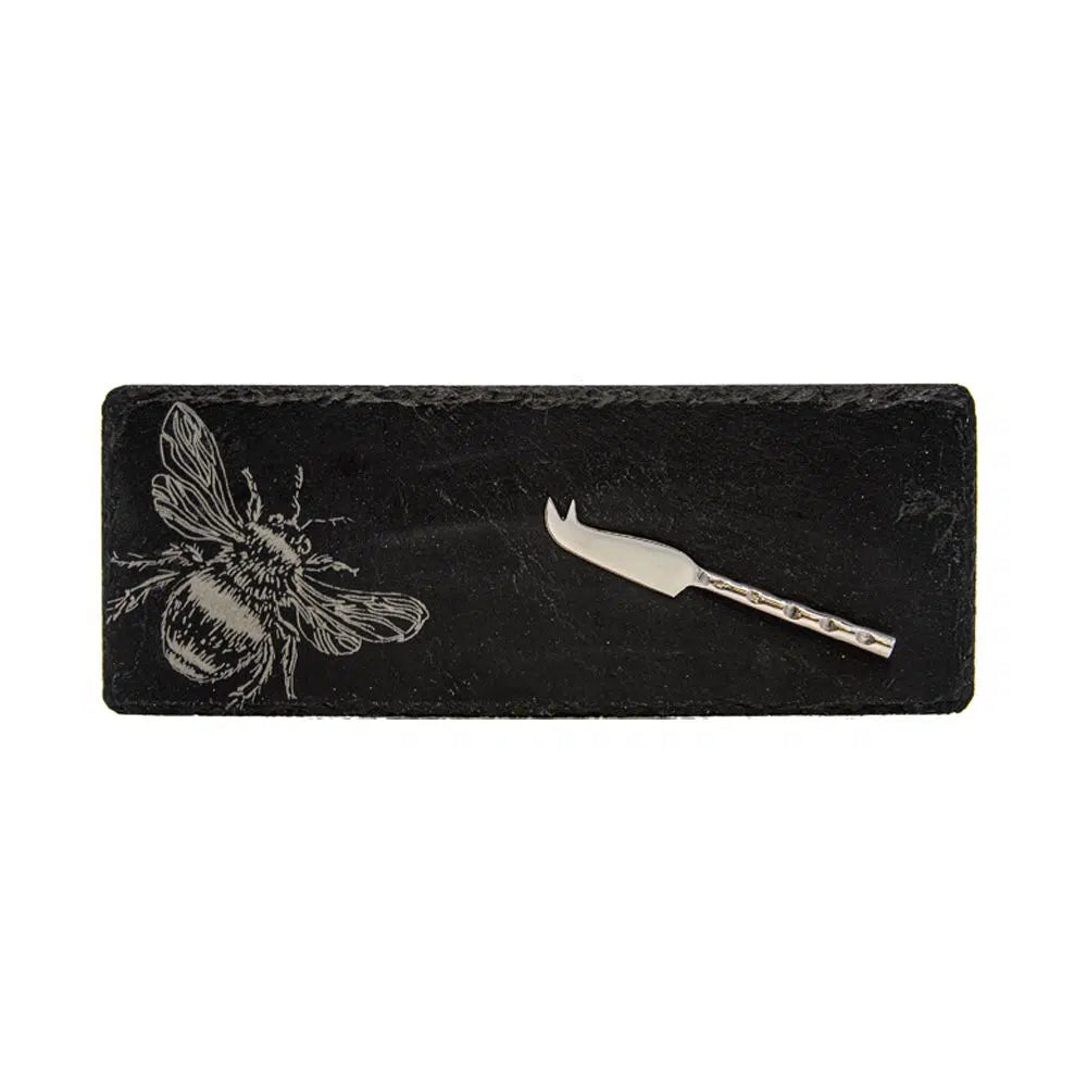 Selbrae House - Mini Slate Cheese Board & Knife, Bee