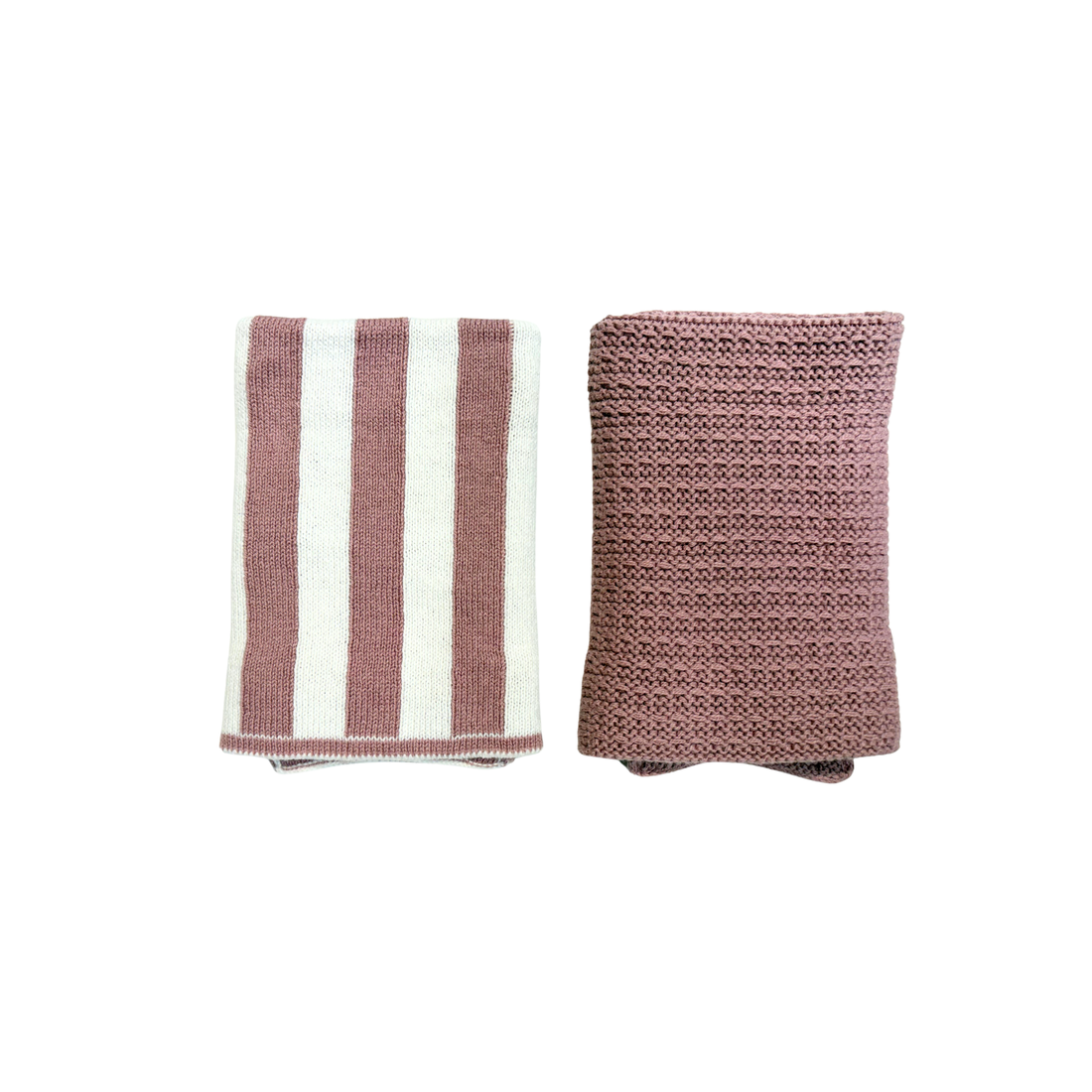 Ecovask - Face Cloths 2 Pk, Orchid Stripe & Orchid. Bathroom Collection
