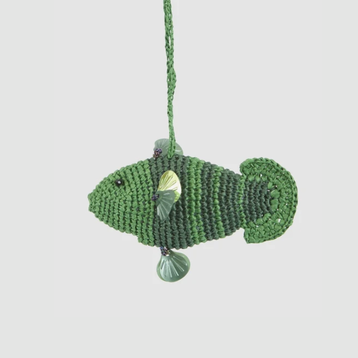 Handmade Crochet Verdant Fish Decoration