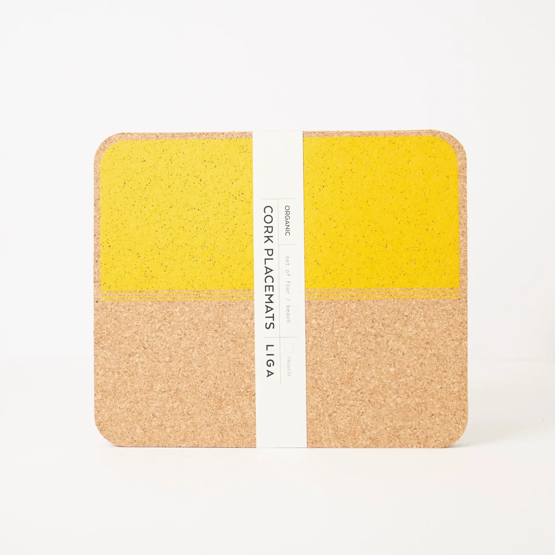 Natural Cork Placemats - Beach Yellow