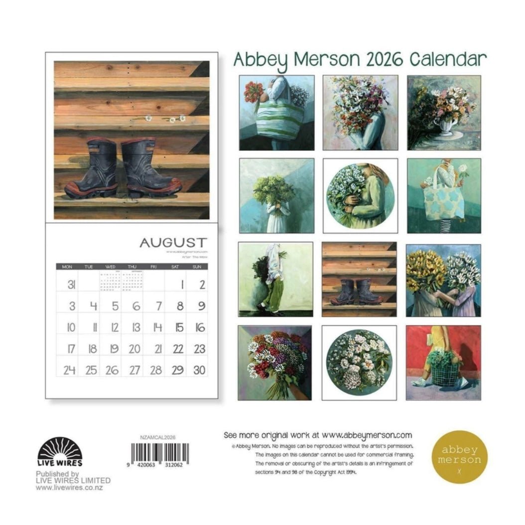 Abbey Mersin - 2026 Wall Calendar - The Flower Crate