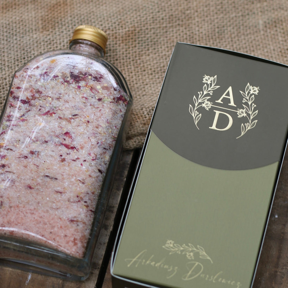 AD - Rose & Cornflower Bath Salts - The Flower Crate