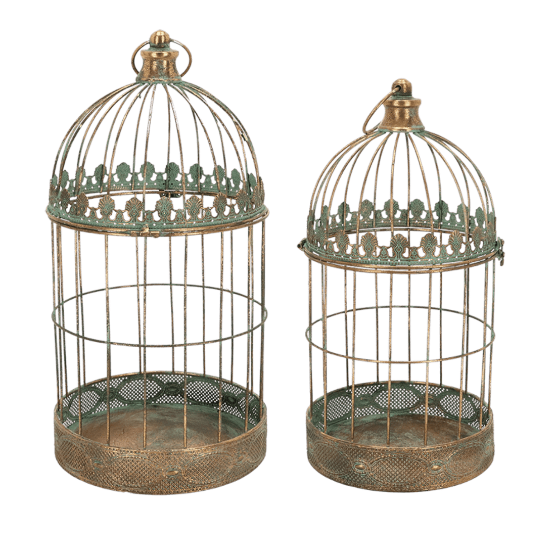 Aged Metal Bird Cage - The Flower Crate