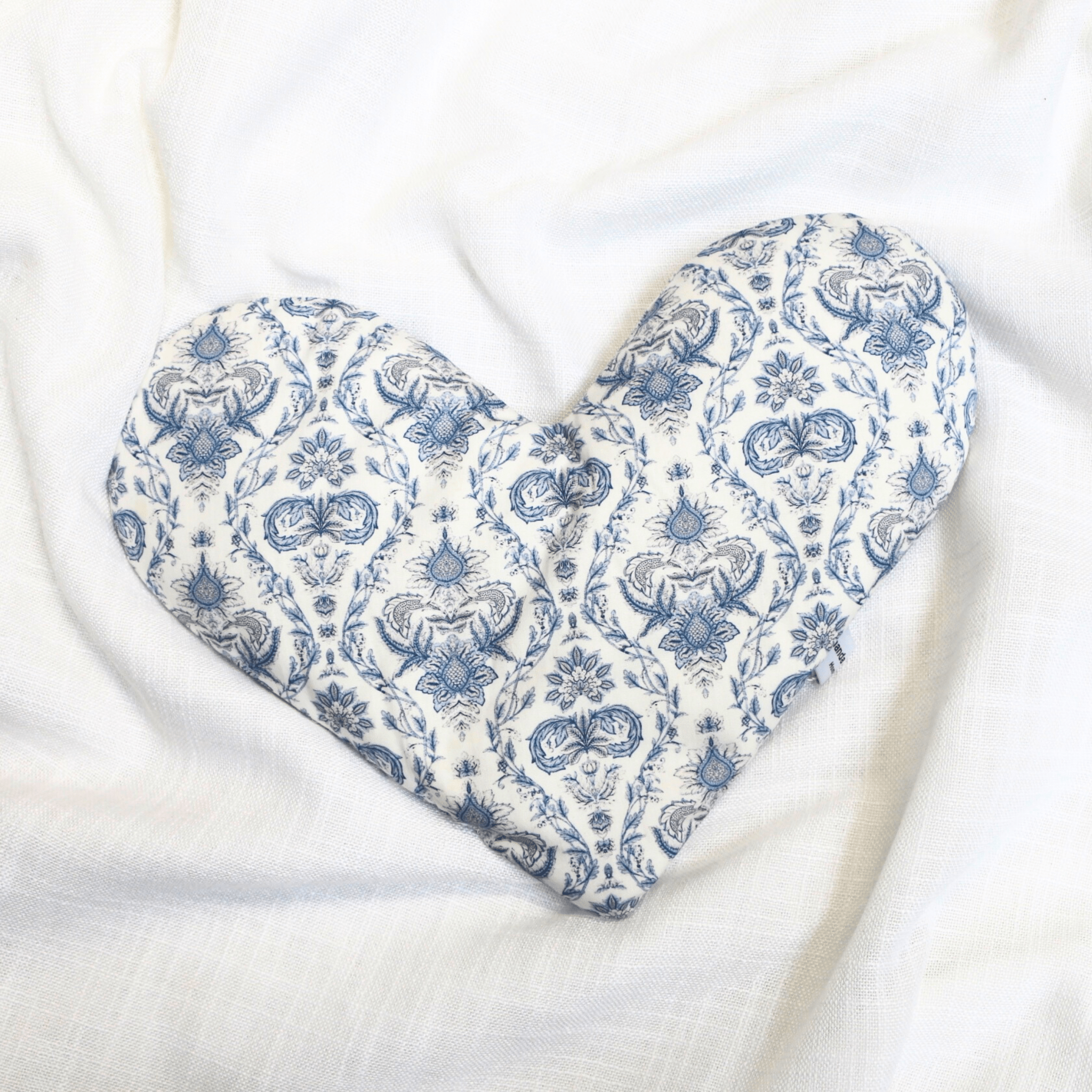 Amanda Alexander - Aromatherapy Heart Wheat Bag, Hampton Blues - The Flower Crate