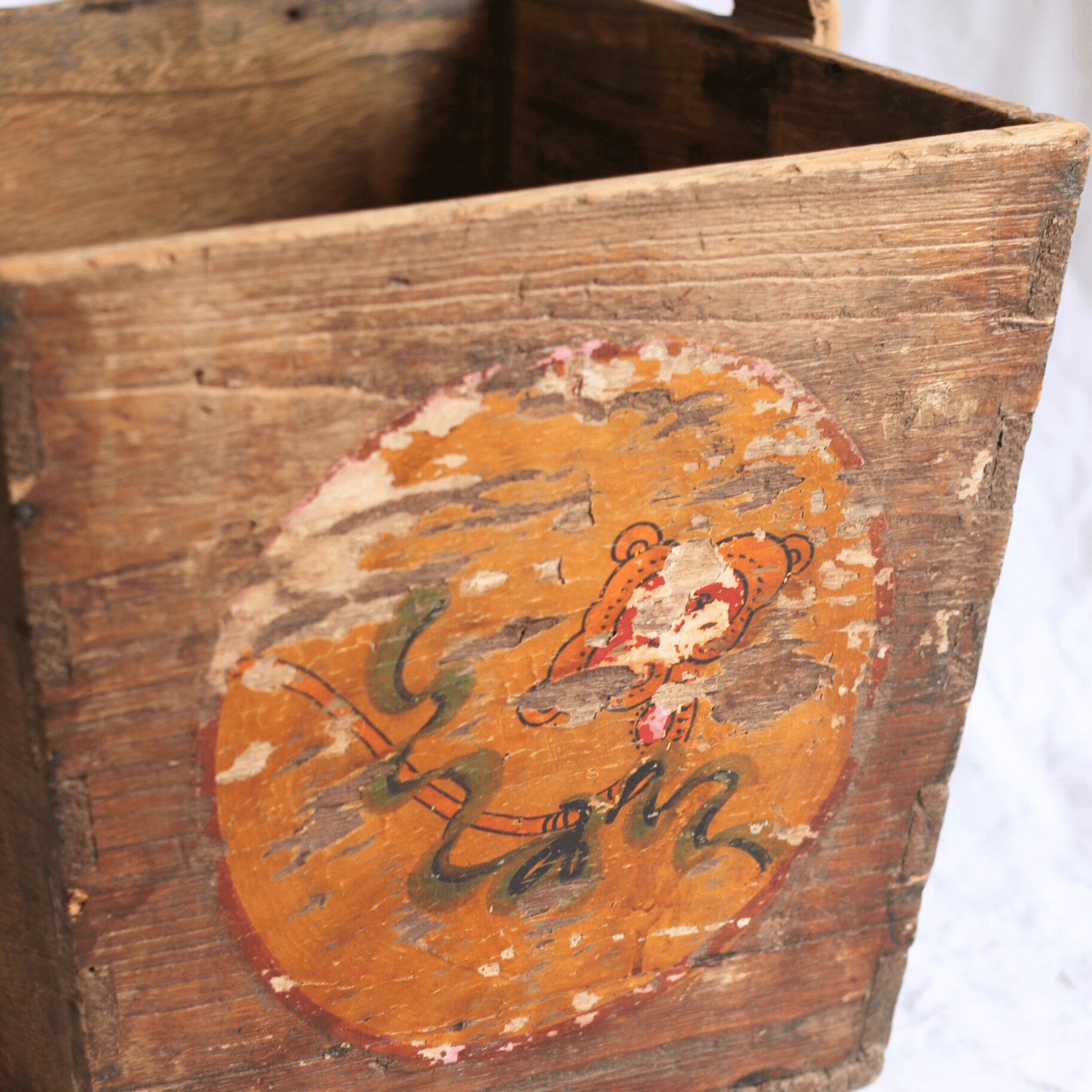 Antique Wooden Rice Carry Bucket - Lena - The Flower Crate