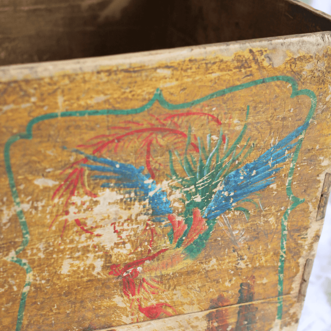 Antique Wooden Rice Carry Bucket - Mira - The Flower Crate