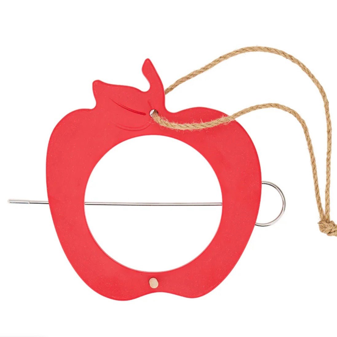 Bamboo Bird Feeder - Red Apple - The Flower Crate