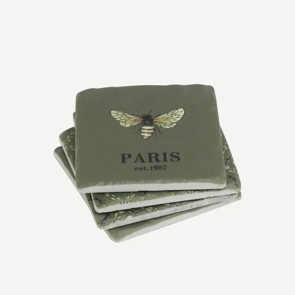 Bee & Laurel Leaf Coasters - The Flower Crate