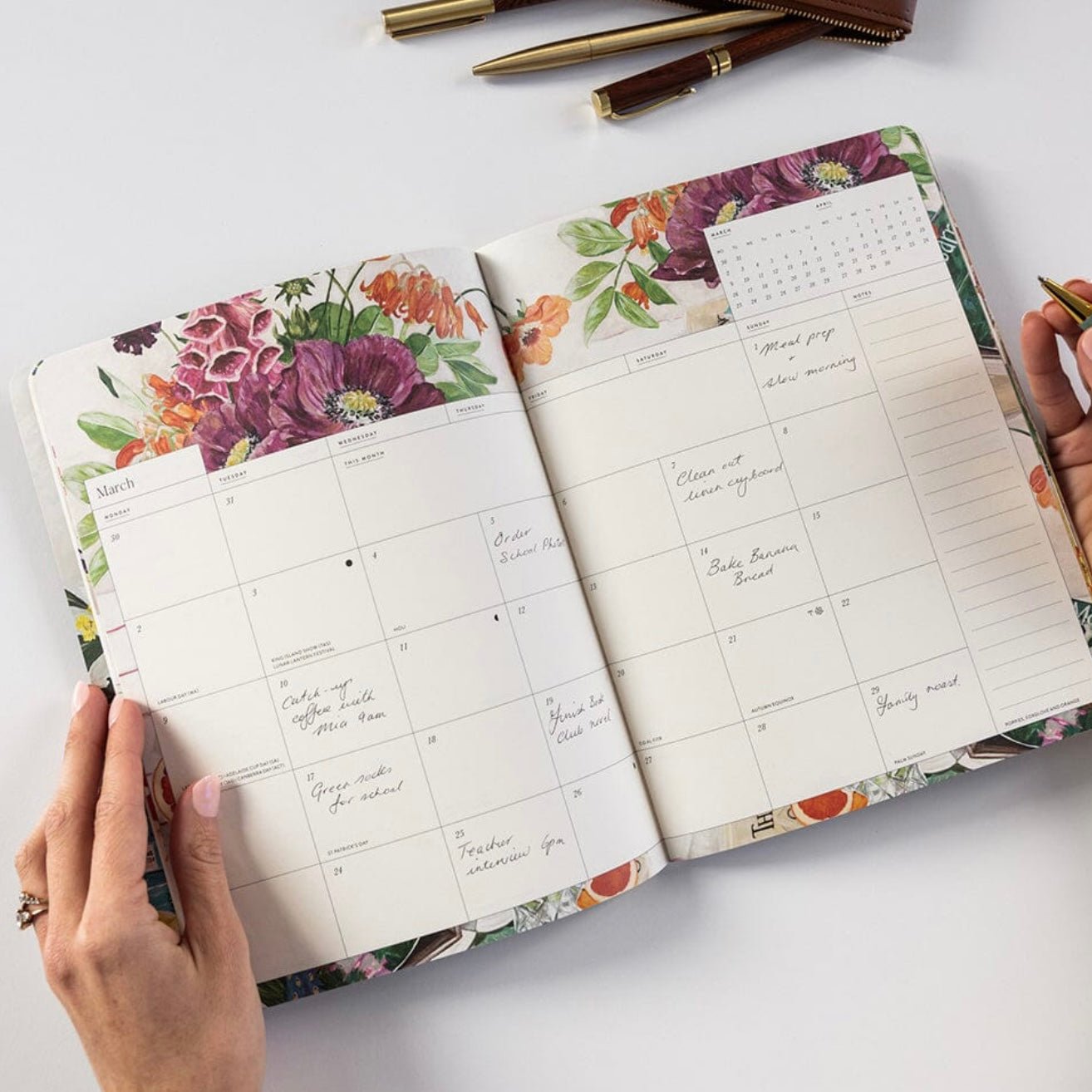 Bespoke Letterpress - 2026 Monthly Calendar Notebook - The Flower Crate