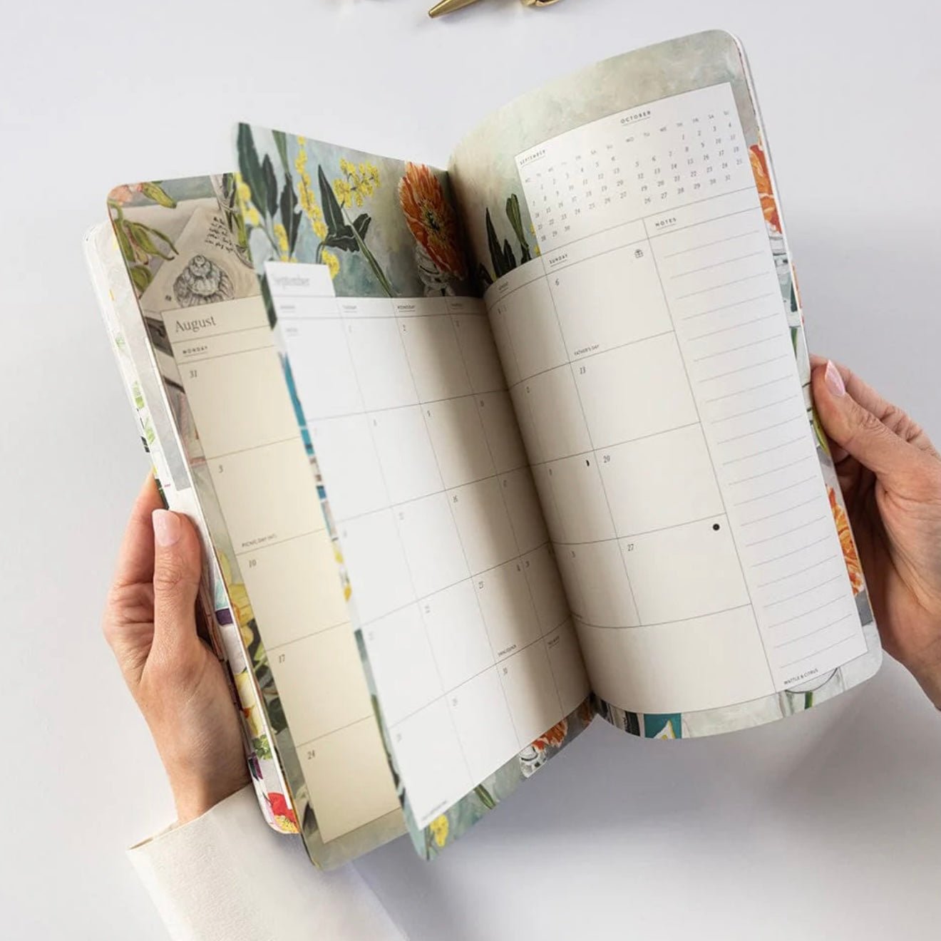 Bespoke Letterpress - 2026 Monthly Calendar Notebook - The Flower Crate