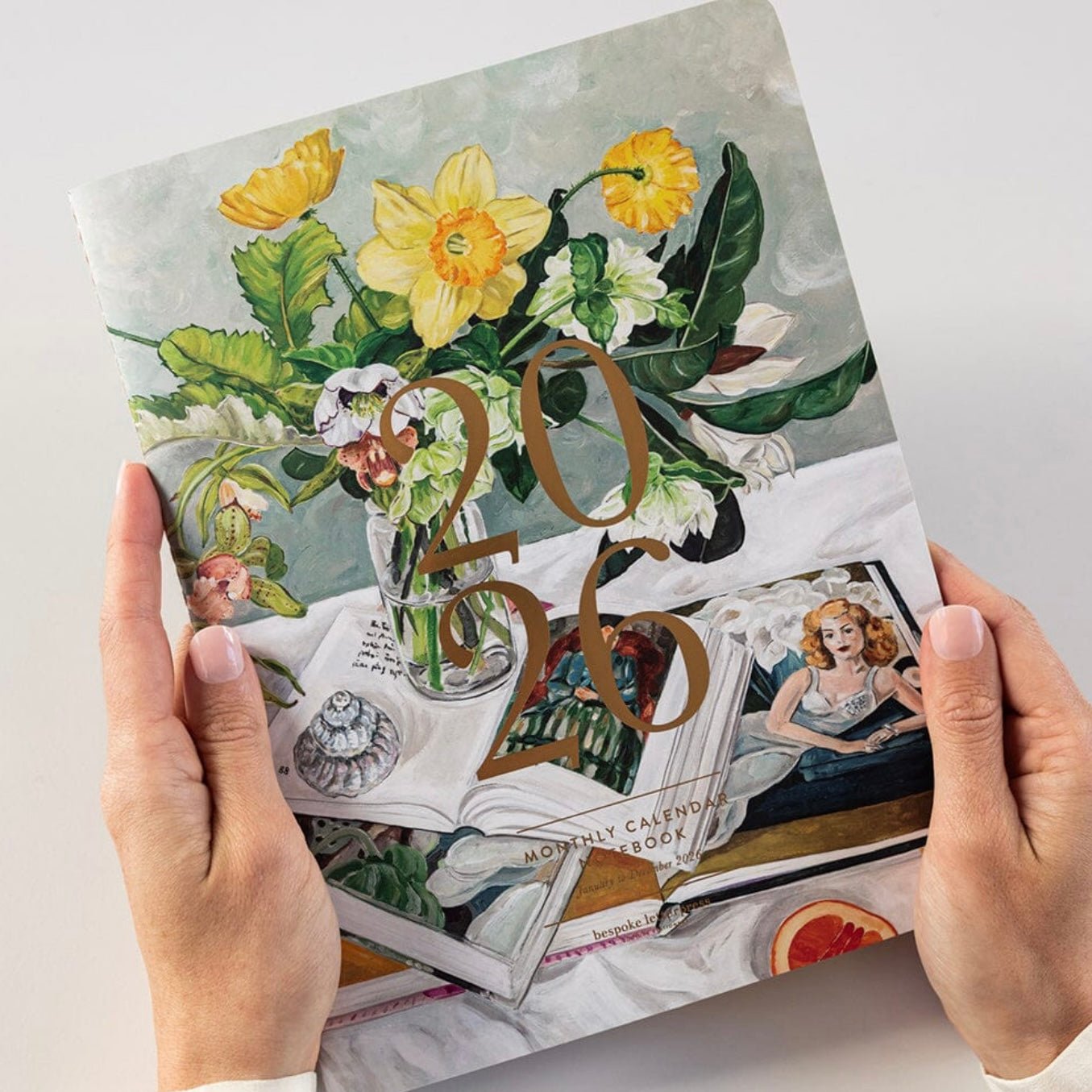 Bespoke Letterpress - 2026 Monthly Calendar Notebook - The Flower Crate