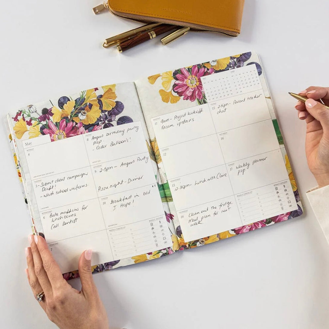 Bespoke Letterpress - 2026 Weekly Calendar Notebook - The Flower Crate