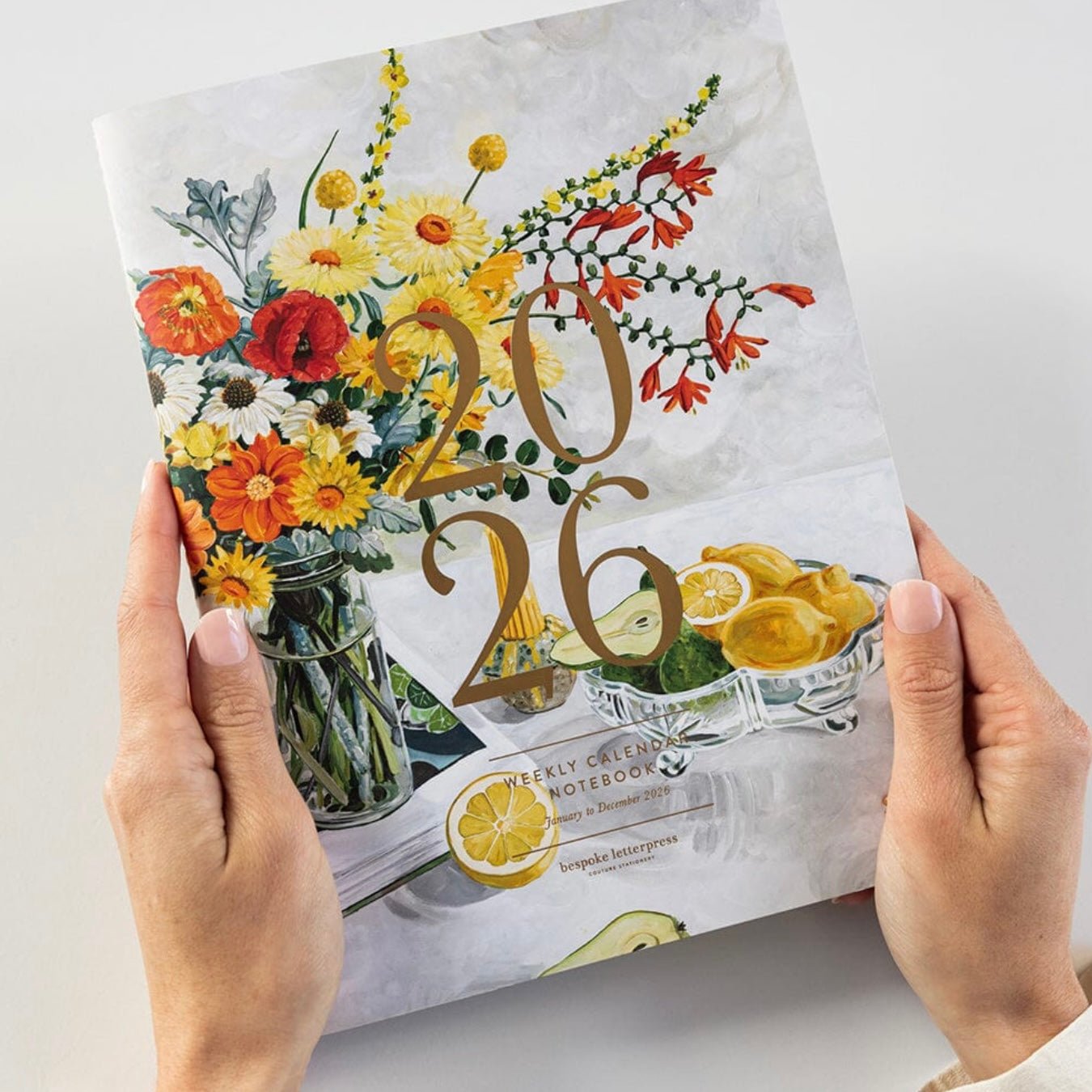 Bespoke Letterpress - 2026 Weekly Calendar Notebook - The Flower Crate