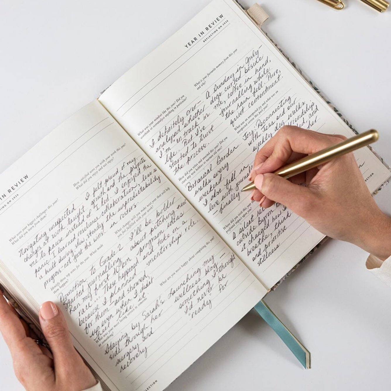 Bespoke Letterpress - 2026 Weekly Linen Planner, Ivory Garden - The Flower Crate