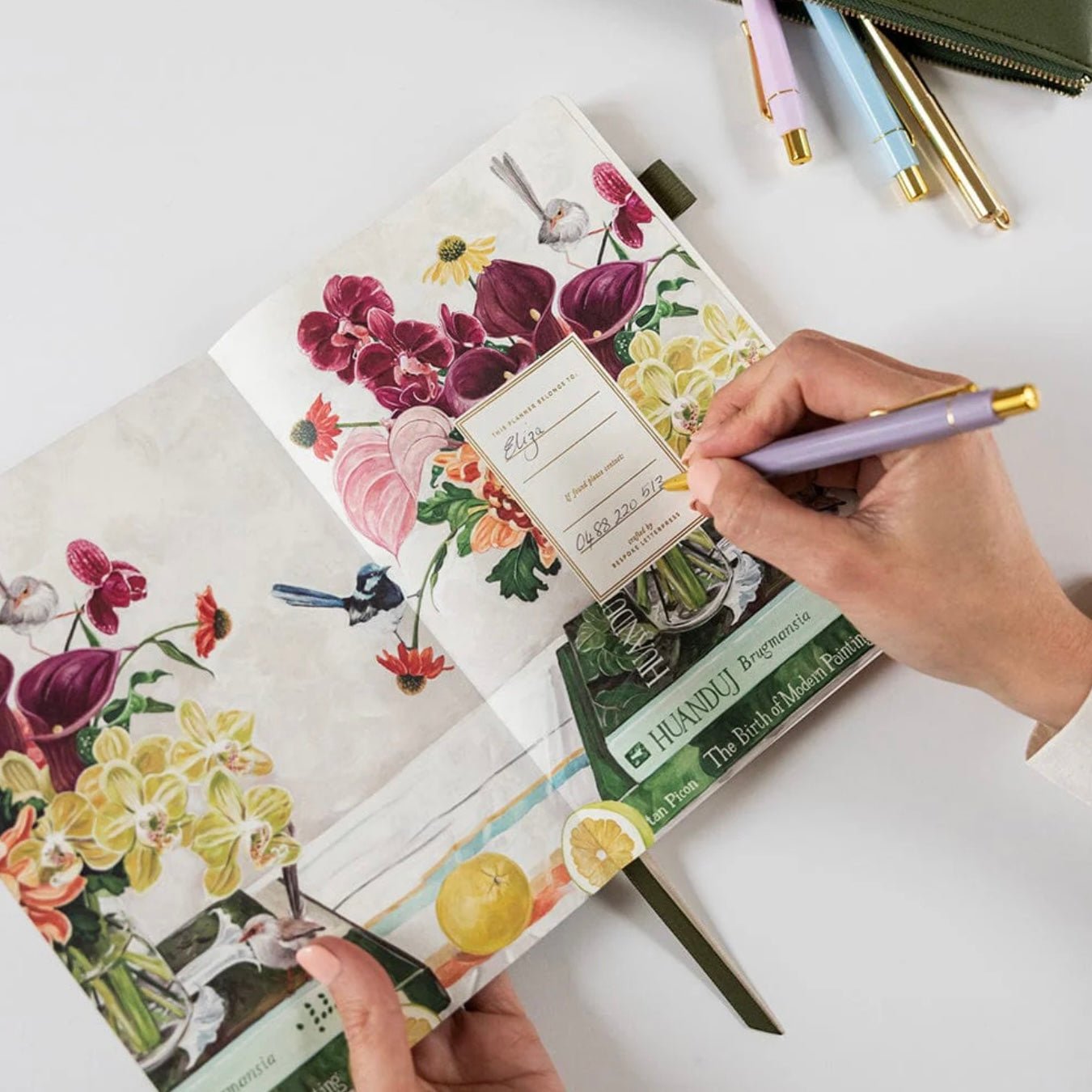 Bespoke Letterpress - 2026 Weekly Planner, Fairy Wren - The Flower Crate