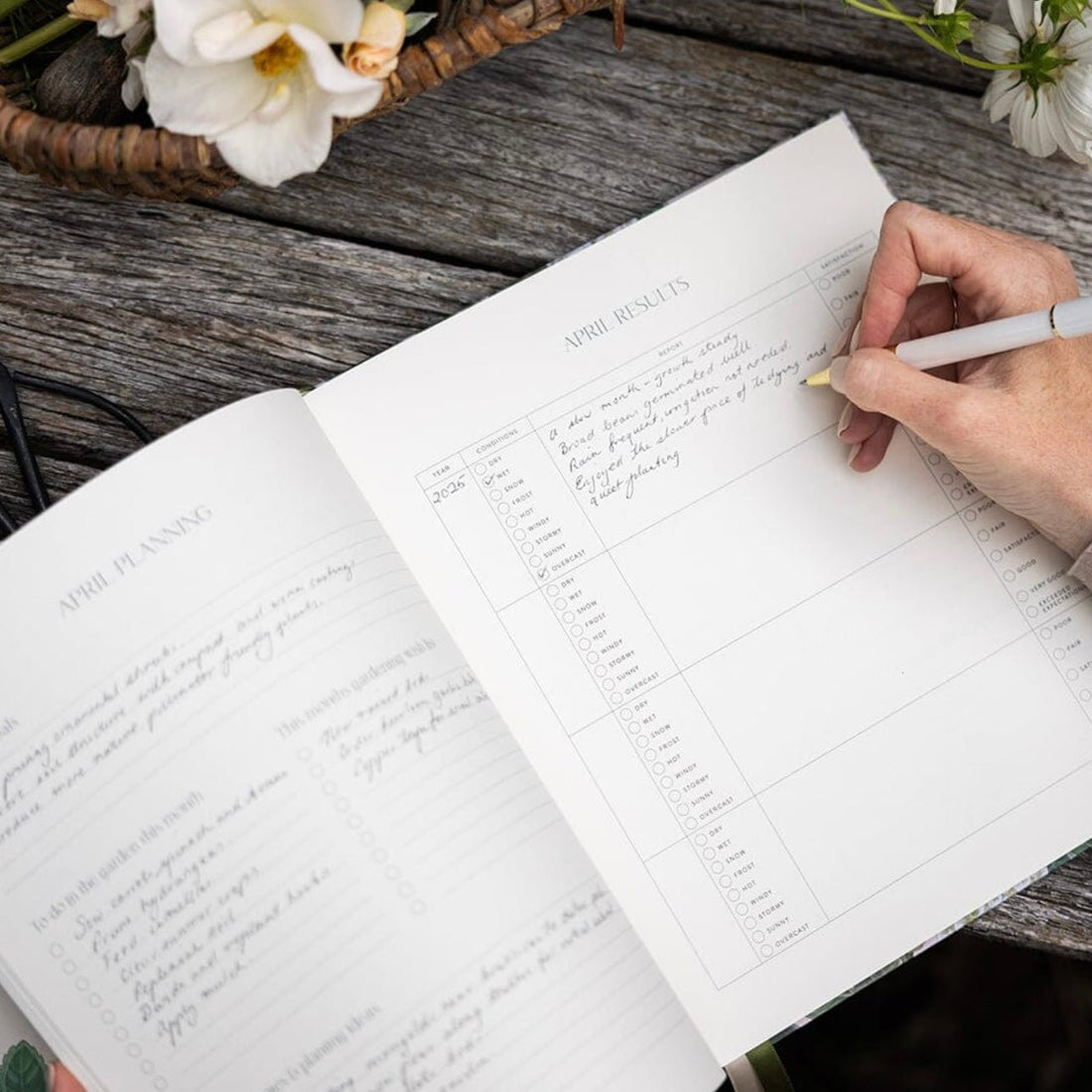 Bespoke Letterpress - Heirloom Gardening Journal - The Flower Crate