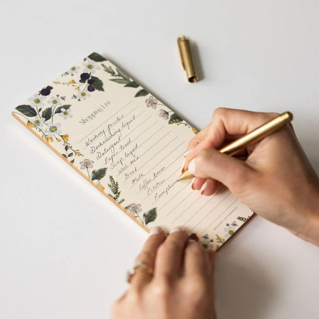 Bespoke Letterpress - Magnetic Shopping List, Cockatoo - The Flower Crate