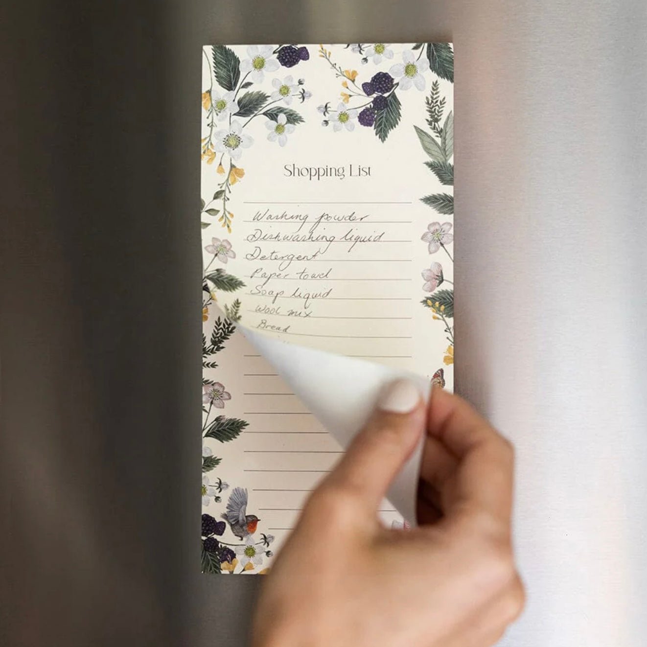 Bespoke Letterpress - Magnetic Shopping List, Cockatoo - The Flower Crate