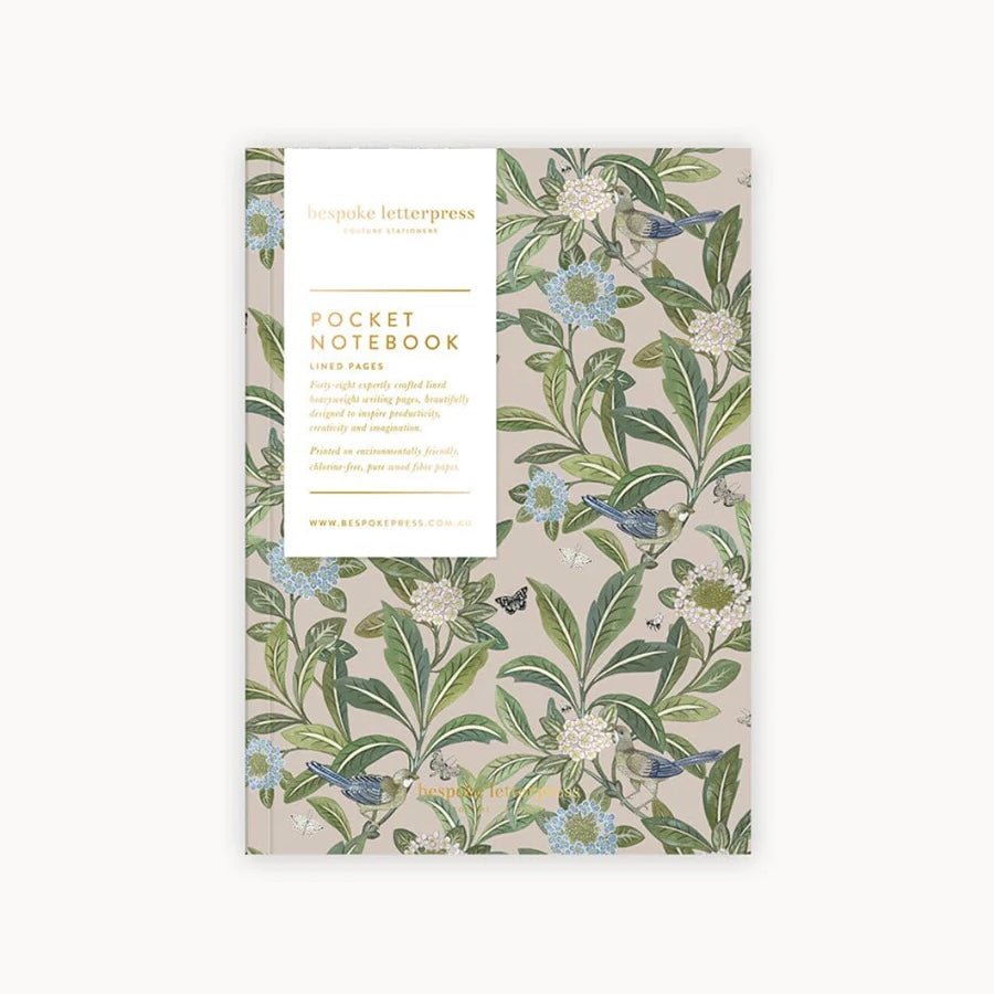 Bespoke Letterpress - Pocket Notebook - The Flower Crate