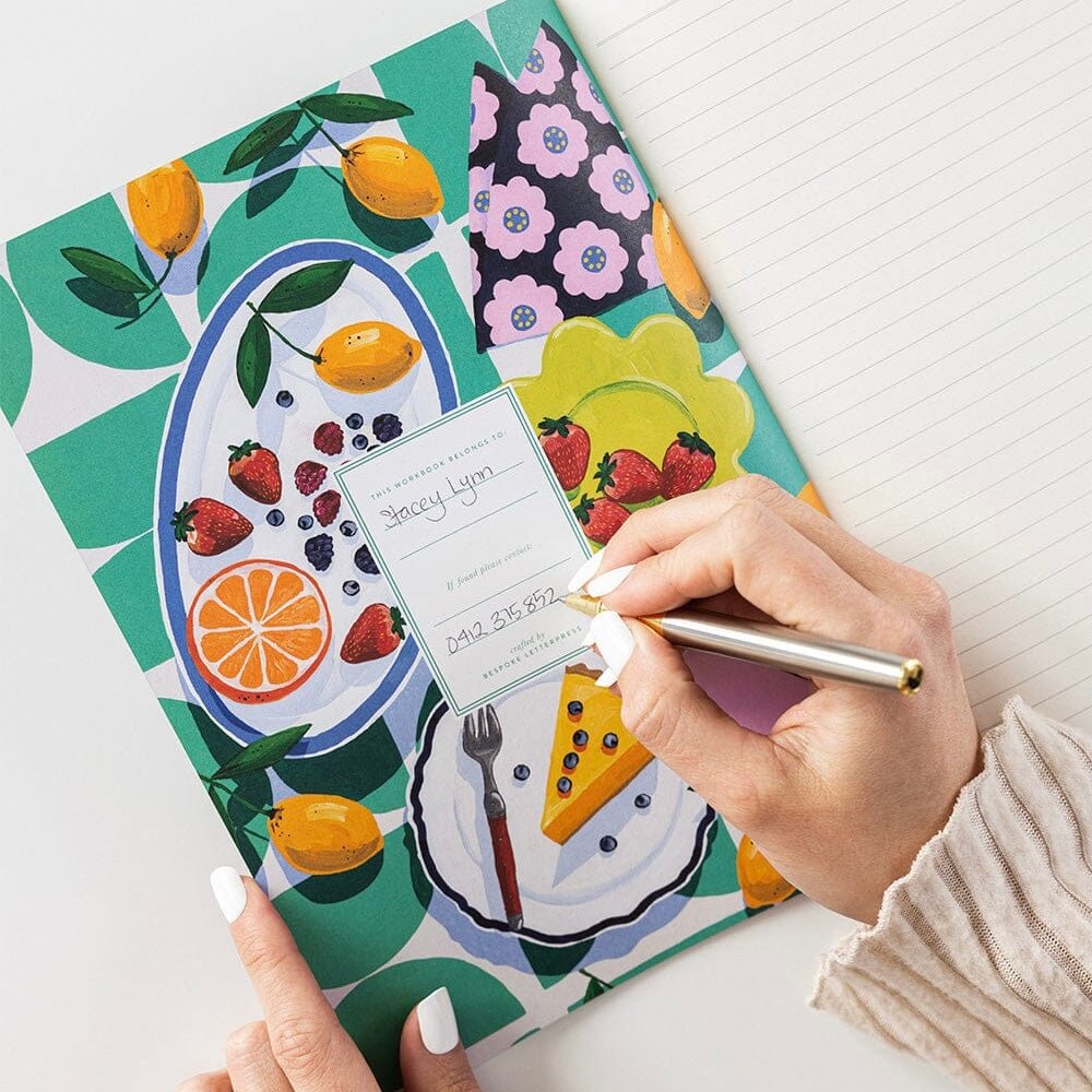 Bespoke Letterpress - Workbook, Lemon Tart & Berries - The Flower Crate