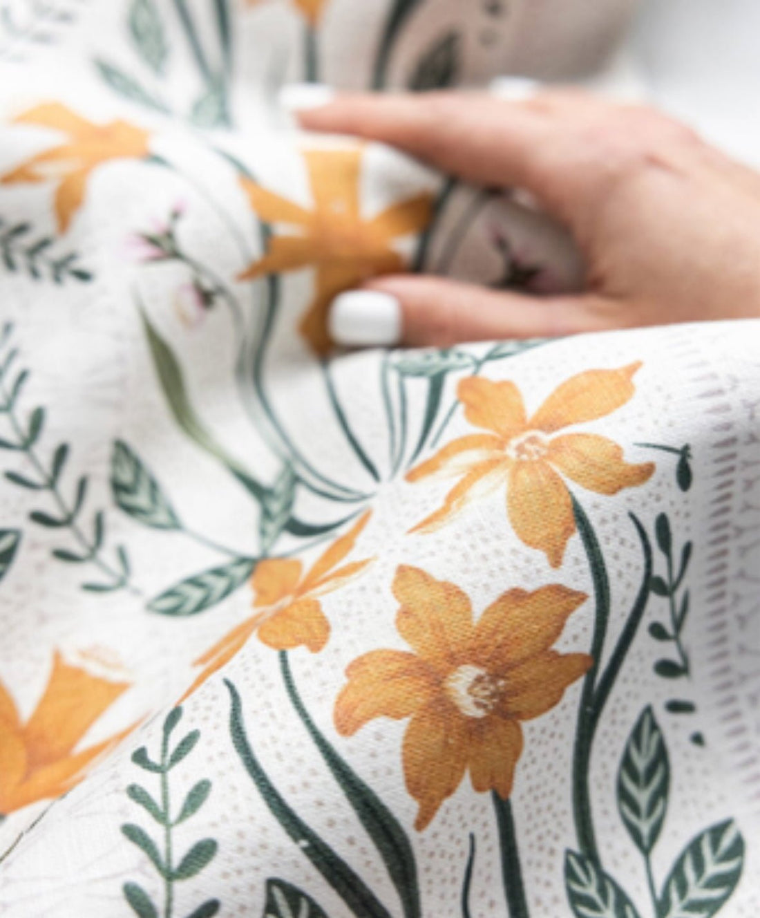 Bespoke Press - Daffodil Linen Tea Towel - The Flower Crate
