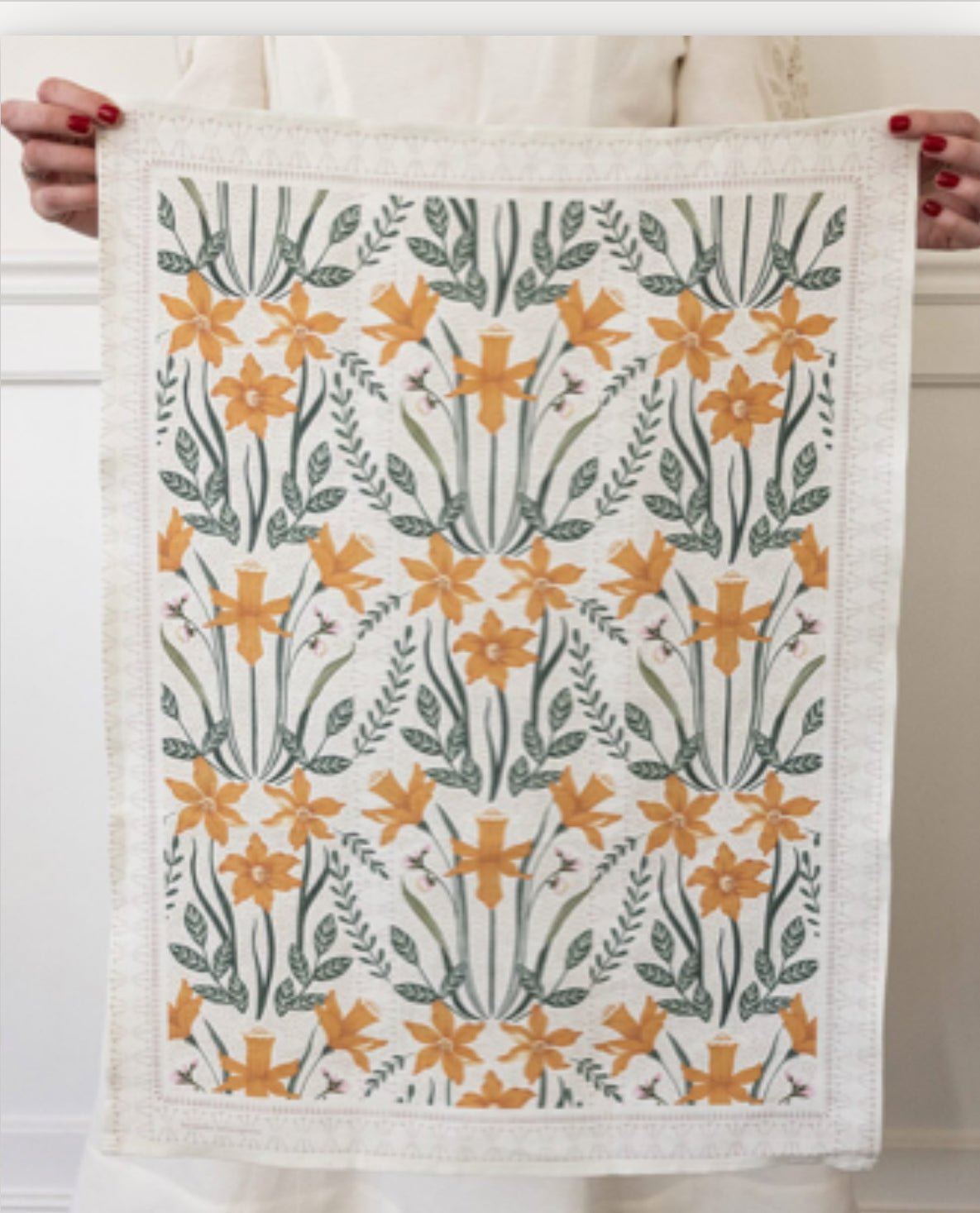 Bespoke Press - Daffodil Linen Tea Towel - The Flower Crate