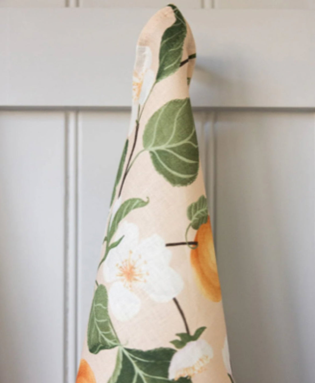 Bespoke Press - Peaches 100% Linen Tea Towel - The Flower Crate