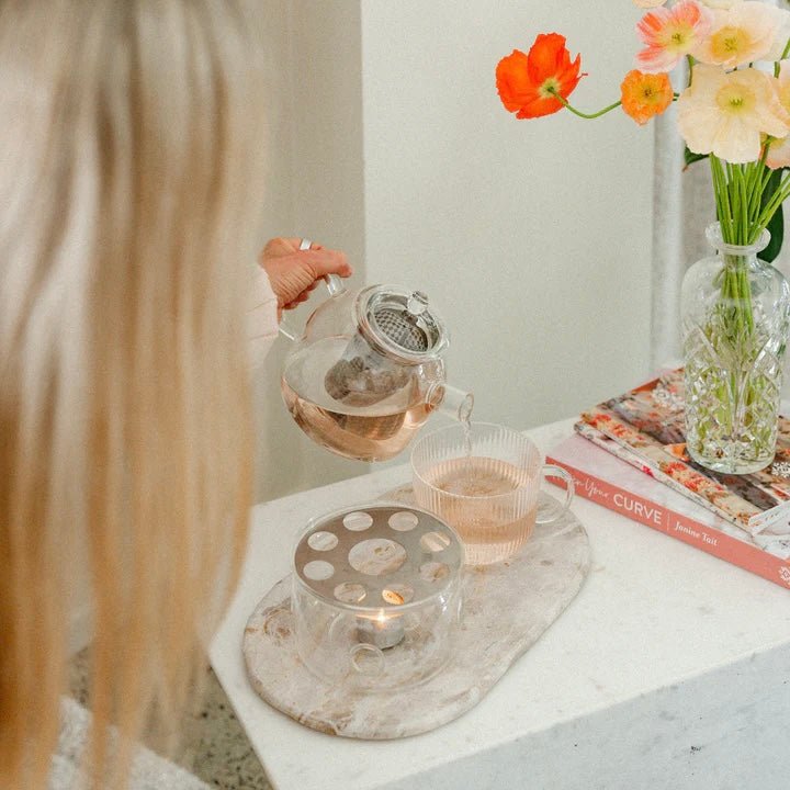 Bestow Beauty - Glass Teapot - The Flower Crate