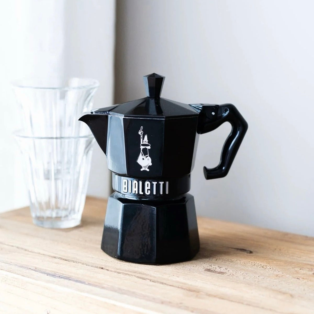 Bialetti - Black Moka Exclusive, 3 Cup - The Flower Crate