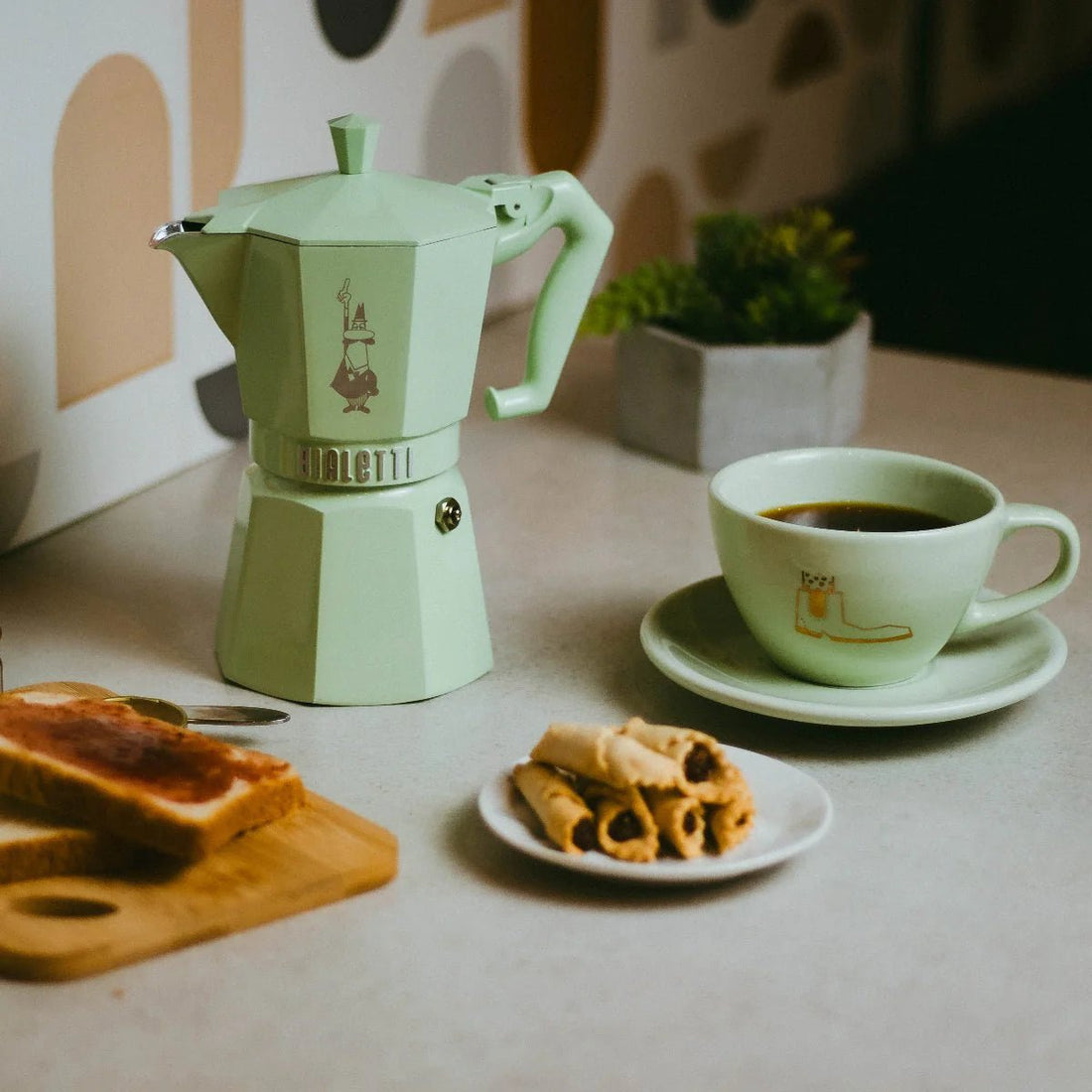 Bialetti - Green Moka Exclusive, 6 Cup - The Flower Crate