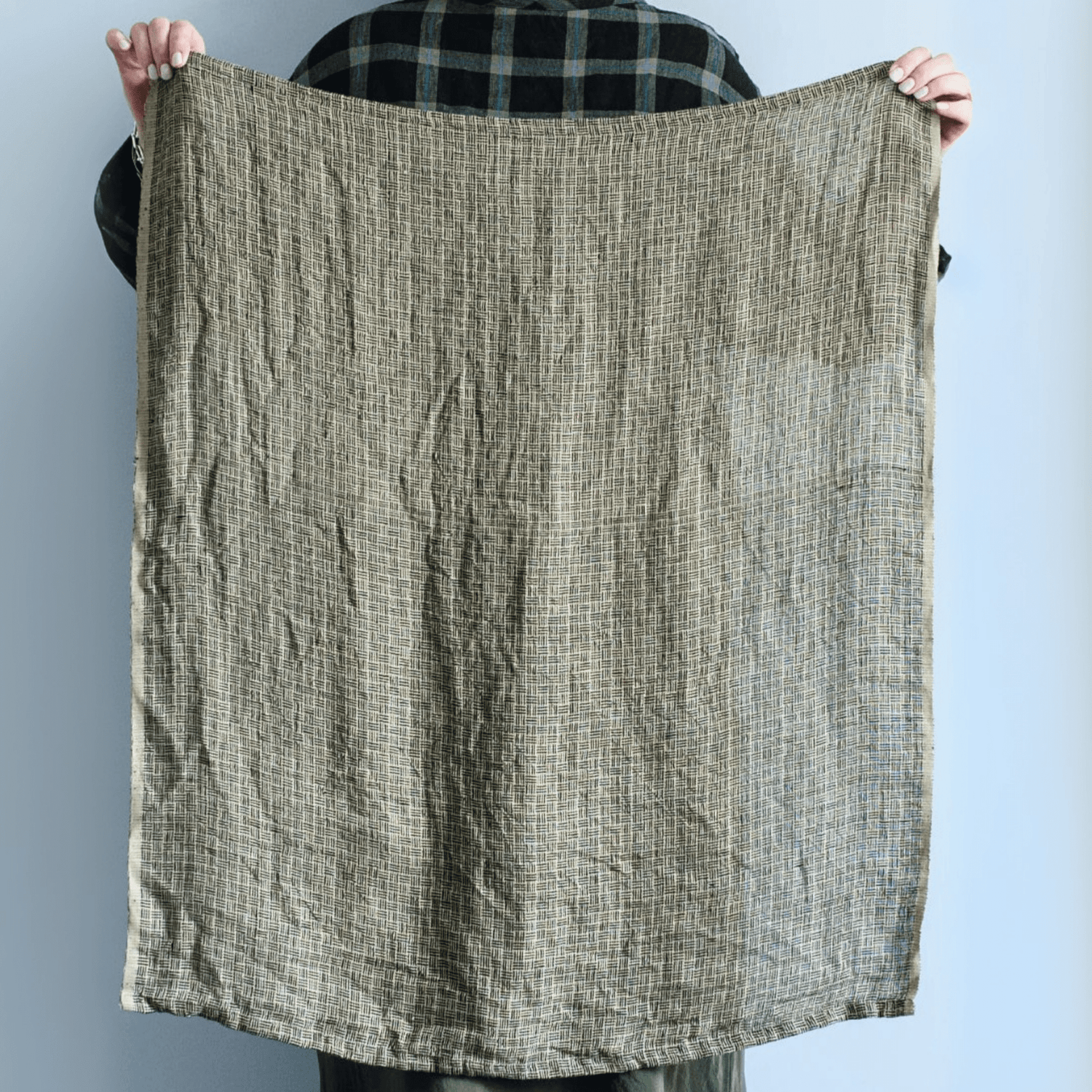 Bianca Lorenne - Natural Stripe Check Tea Towel - The Flower Crate