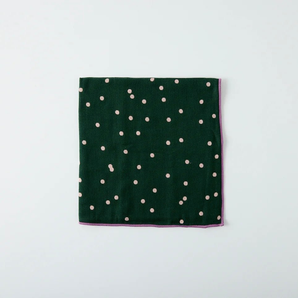 BLT Imabari Towel - Green Dots - The Flower Crate