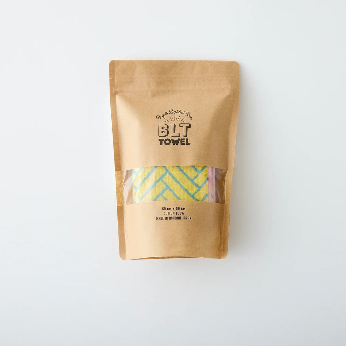 BLT Imabari Towel - Yellow Herringbone - The Flower Crate