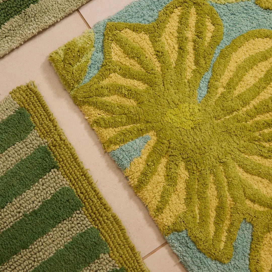 Bonnie & Neil Bath Mat - Azalea Light Green - The Flower Crate