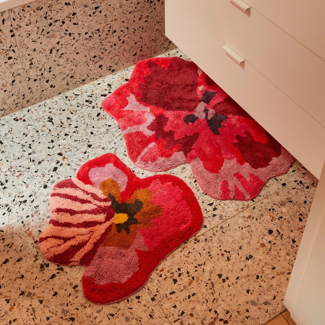 Bonnie & Neil Bath Mat - Pink Viola - The Flower Crate
