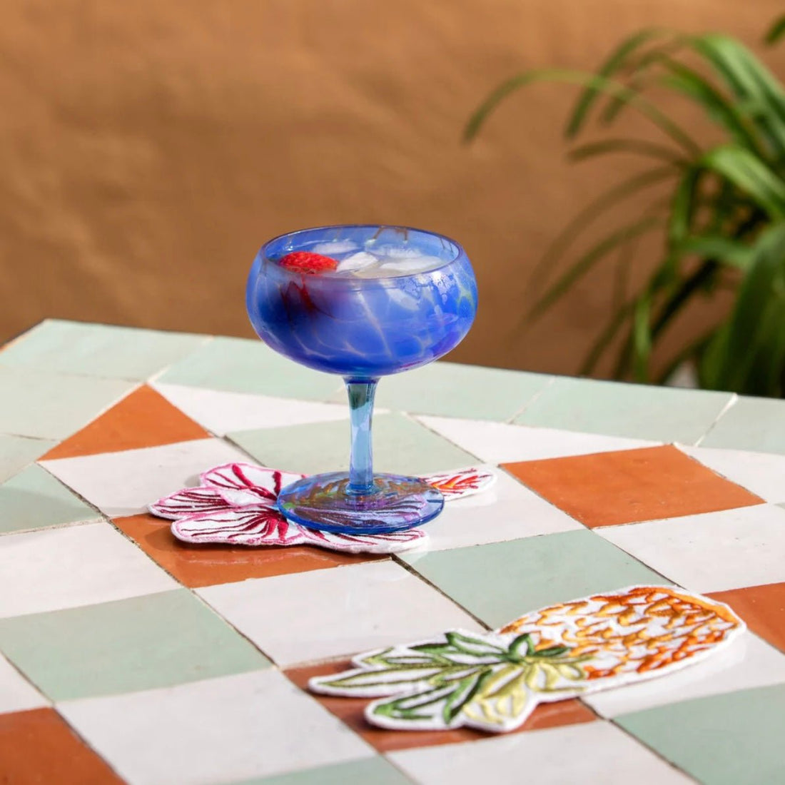 Bonnie & Neil Dots Blue Coupes ( Set of 2) - The Flower Crate