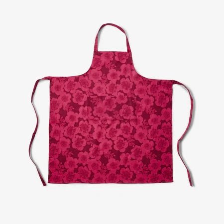 Bonnie & Neil - Jardin Cerise Linen Apron - The Flower Crate
