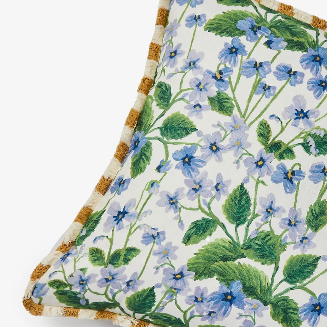Bonnie & Neil - Lilas Blue Linen Cushion - The Flower Crate