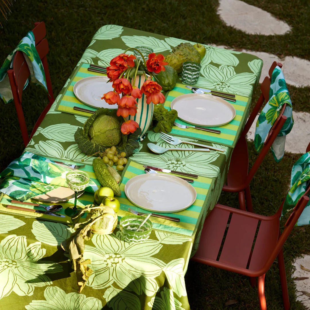 Bonnie & Neil - Margot Tablecloth, Green - The Flower Crate