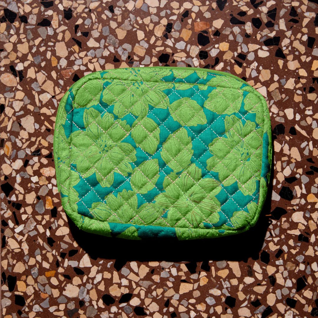 Bonnie & Neil - Margot Wash Bag, Jade - The Flower Crate