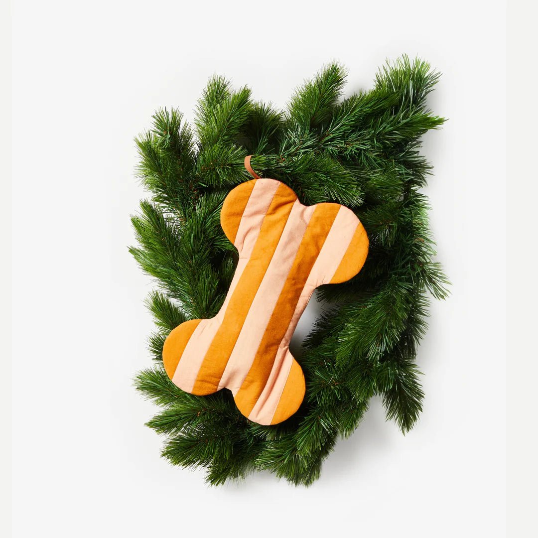 Bonnie & Neil - Stripe Puppy Christmas Stocking - The Flower Crate