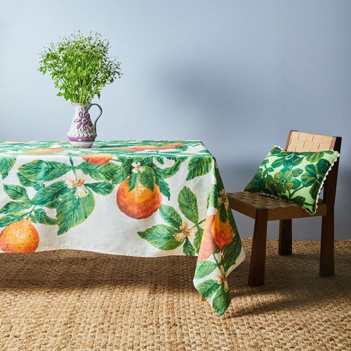 Bonnie & Neil - Tangelo Tablecloth - The Flower Crate