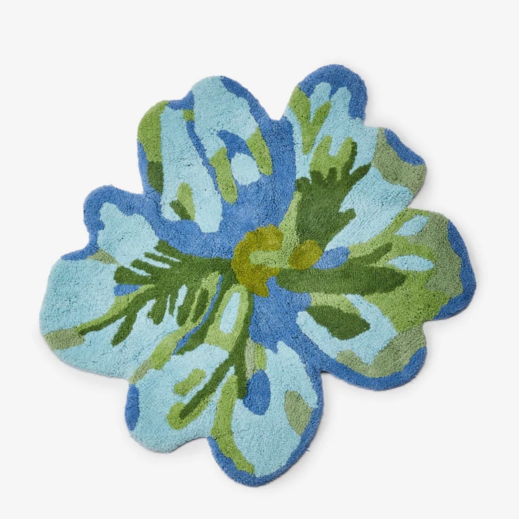 Bonnie & Neil - Tulip Bath Mat, Blue & Green - The Flower Crate