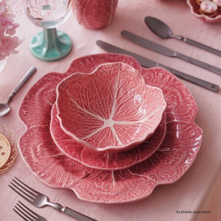 Bordallo Pinheiro - Pink Cabbage, Charger Plate - The Flower Crate