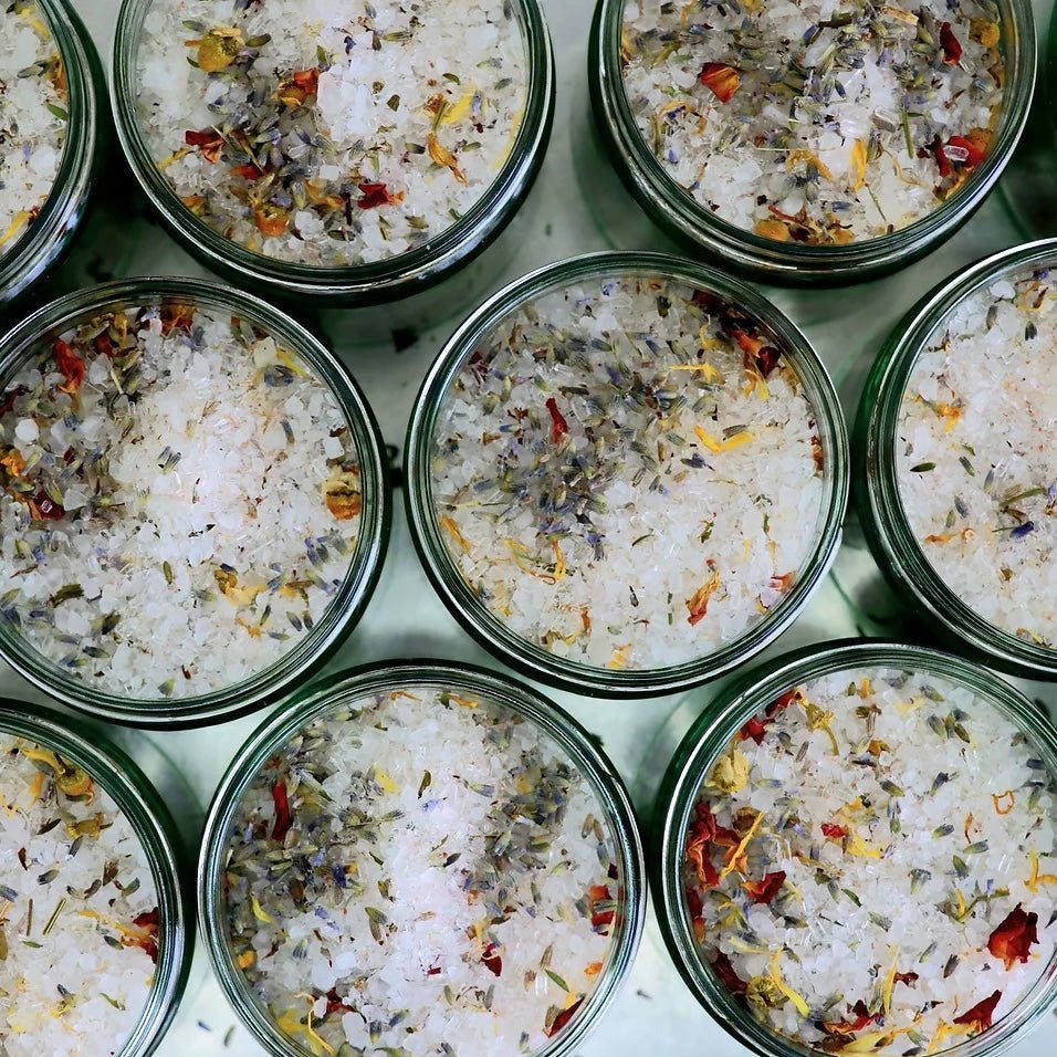 Botanical Skincare - Lavendar & Sweet Orange Bath Salts - The Flower Crate