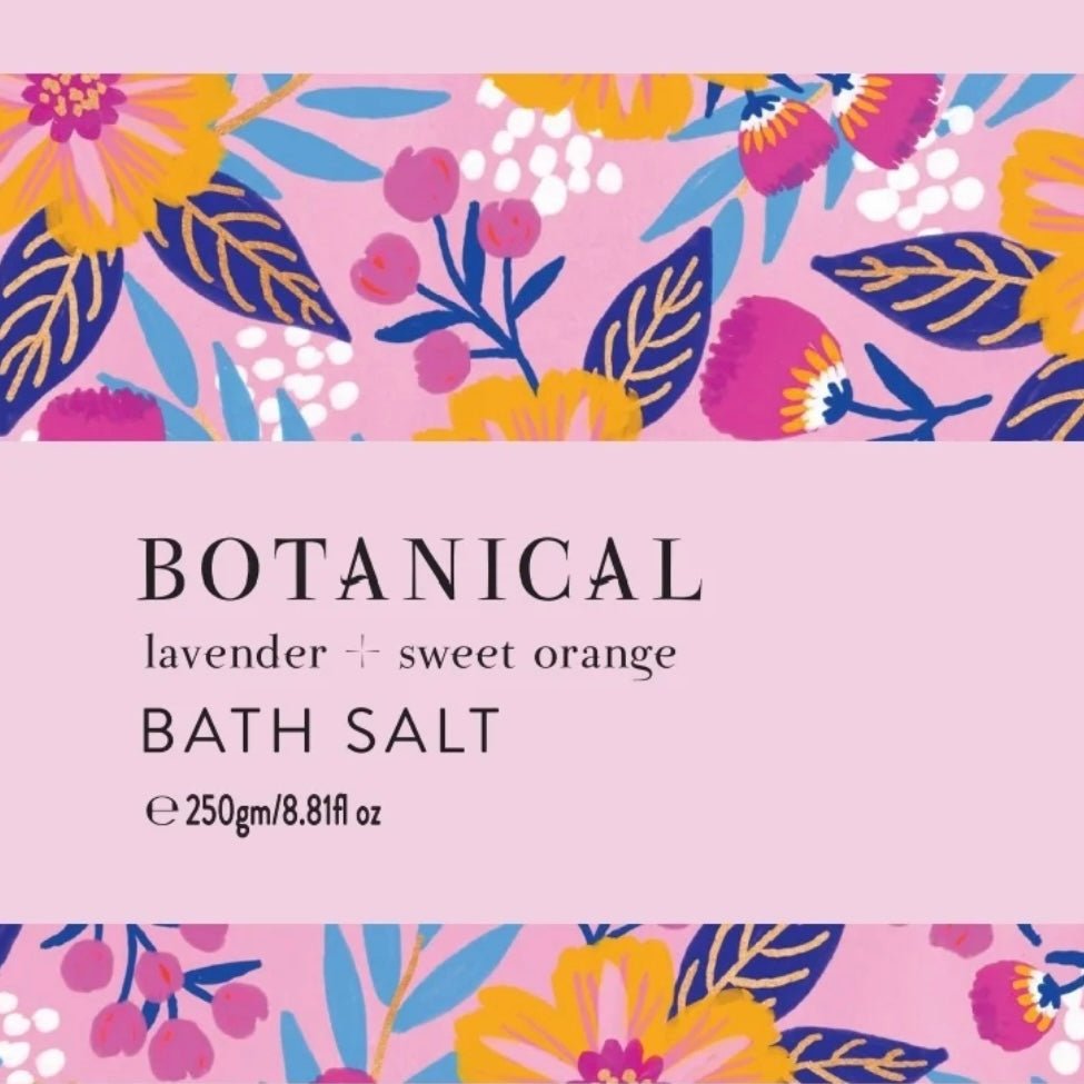 Botanical Skincare - Lavendar & Sweet Orange Bath Salts - The Flower Crate